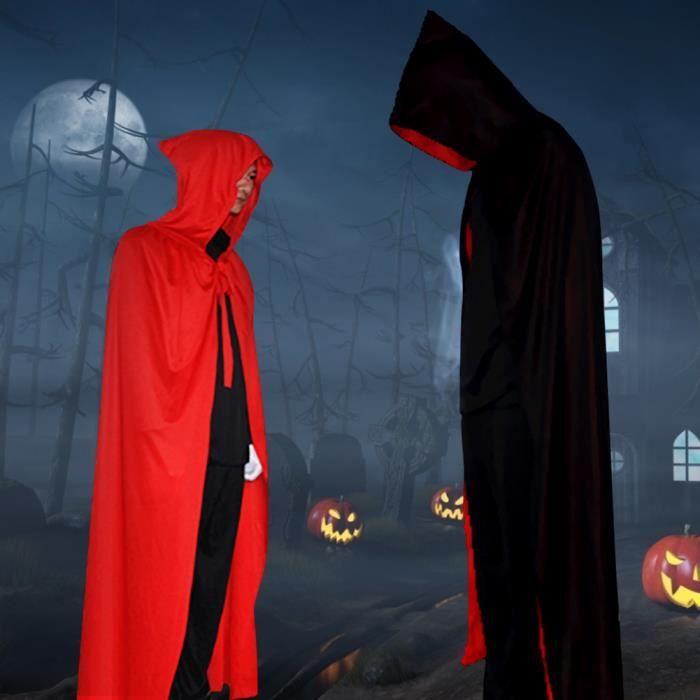 Set De 3 Capes Halloween - Cape Noire Satinée Avec Capuche, Masque Et Collier | Costume Vampire, Dark Vador