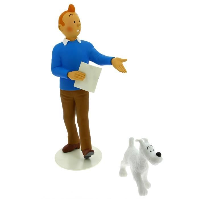 Figurine De Collection En Resine Tintin Et Milou Moulinsart 25cm 16 Cdiscount Maison