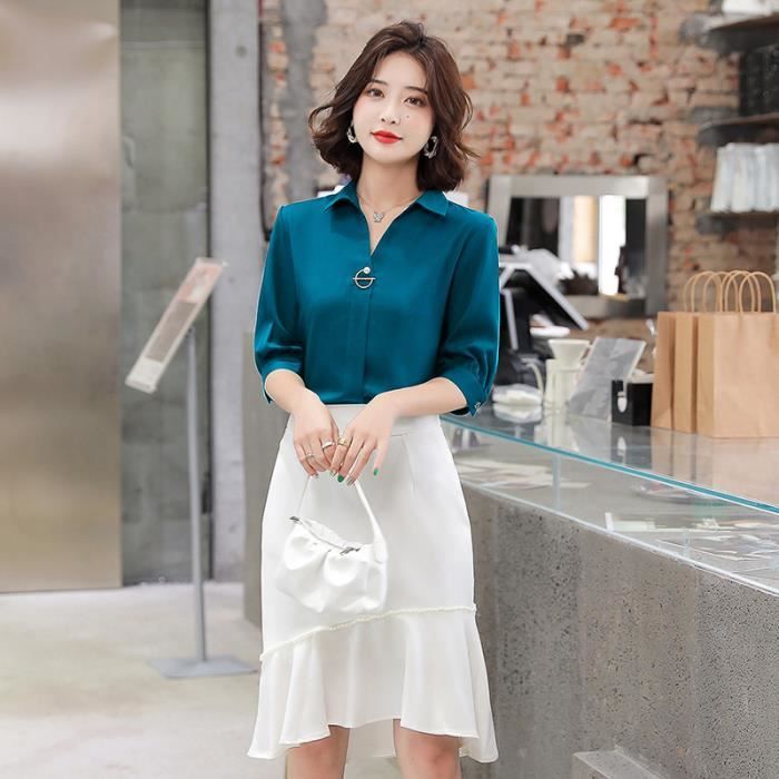 Chemisier mousseline sales femme