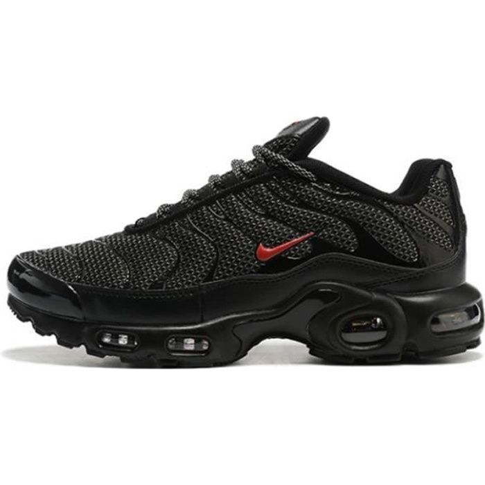 Chaussures de sport Nike Air Max Plus TN - Enfant - Noir - Lacets Noir - Cdiscount Chaussures