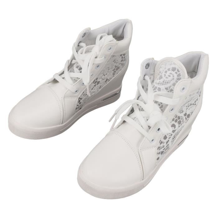 chaussure blanche dentelle