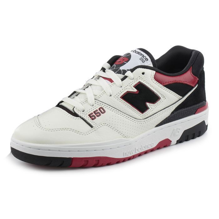 New Balance Chaussures New Balance BB 550 pour Homme Blanc - Lacets - Synthétique - Plat