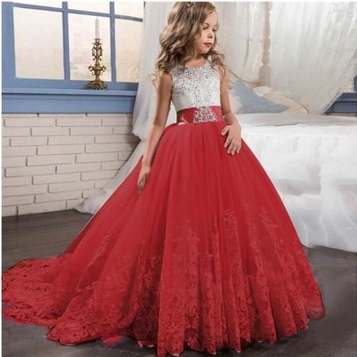Robe discount dentelle rouge