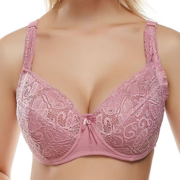 Soutien-Gorge De Sport Femme Respirant Dentelle Ajustable - Brassière Coton Bio Grande Taille Confortable Sans Armature