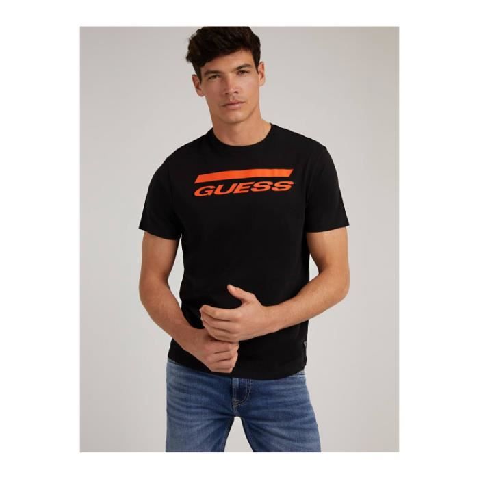 T shirt guess noir homme discount