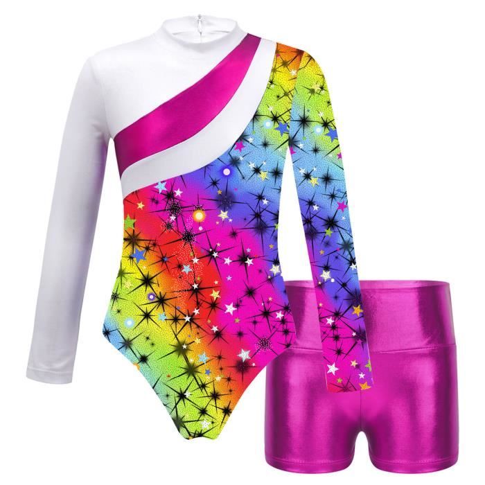 Débardeur Sport Fille - Strass Brillant - Pour Danse, Gym, Patinage - Coupe Ajustée Et élastique
