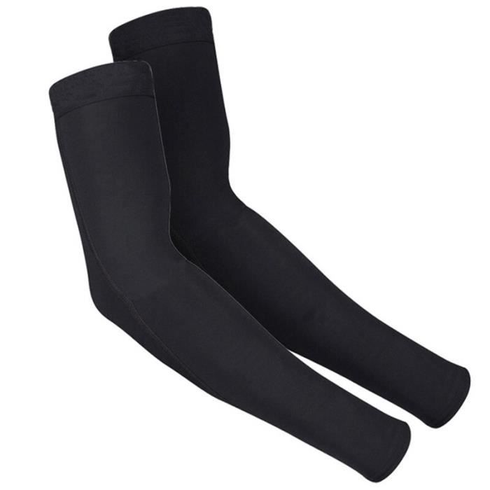 Manches De Protection UV Cyclisme / VTT – Lot De 2 Housses De Bras Respirantes – Noir