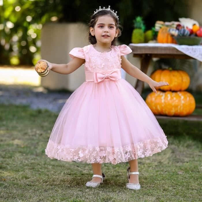 Robe Fille Enfants nouvelles bouffantes Fete d anniversaire Princesse Performance Magnifique Rose