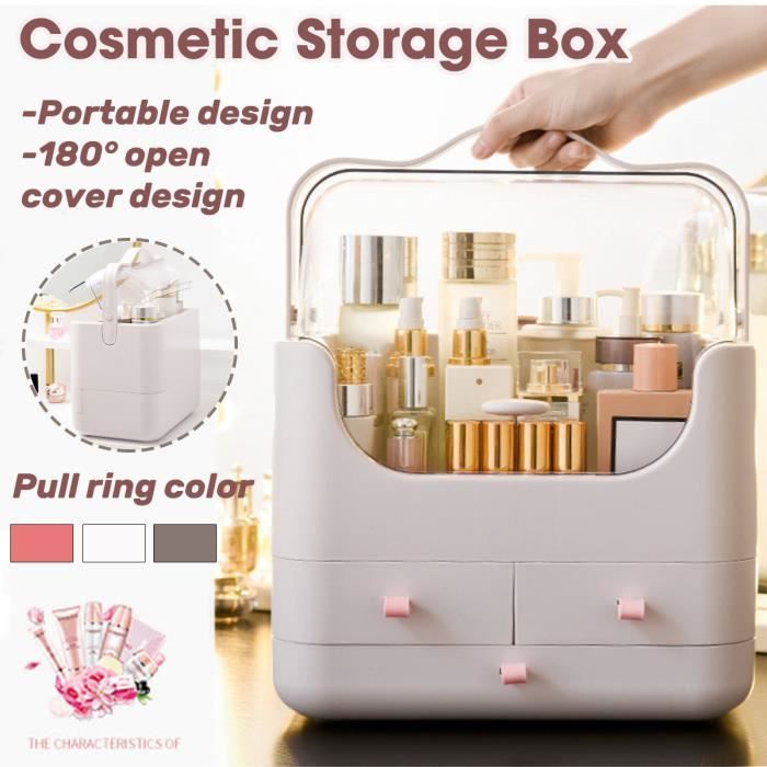 Organisateur Maquillage 2 Étages Wrischan - Range Cosmétiques Coin Bureau Vert Foncé | Rangement Salle De Bain