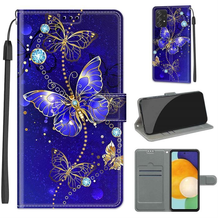 Coque Pour Samsung Galaxy A53 5G 6.5 case Portefeuille Antichoc Étui à Rabat et élégant Motif pour Filles Femmes - Papillon Coque Pour Samsung Galaxy A53 5G 6.5 case Portefeuille Antichoc Étui à Rabat et élégant Motif pour Filles Femmes - Papillon