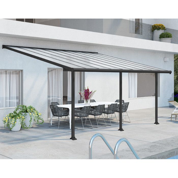 Pergola - PALRAM - Olympia 3x5 - Aluminium - Polycarbonate - Gris