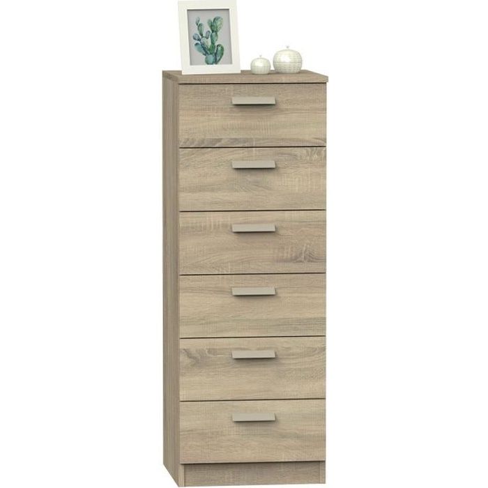 Chiffonnier Meuble de rangement coloris Cambrian - Hauteur 110 x Longueur 40 x Profondeur 40 cm Chiffonnier Meuble de rangement coloris Cambrian - Hauteur 110 x Longueur 40 x Profondeur 40 cm