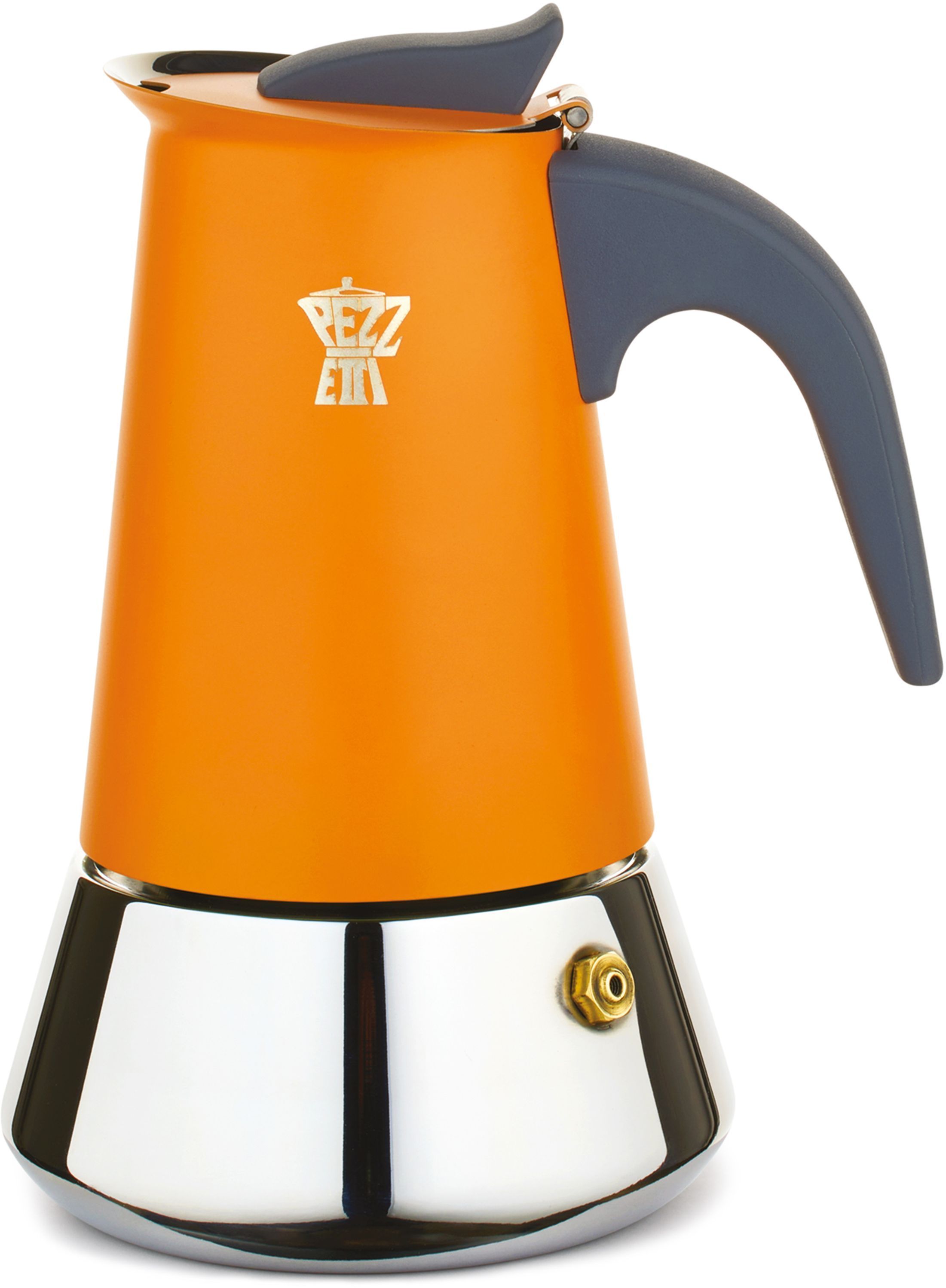 Piezzi Cafetière Italienne Steelexpress Acier Inoxydable Orange 2 Tasses Pezzetti Gris - vue 2