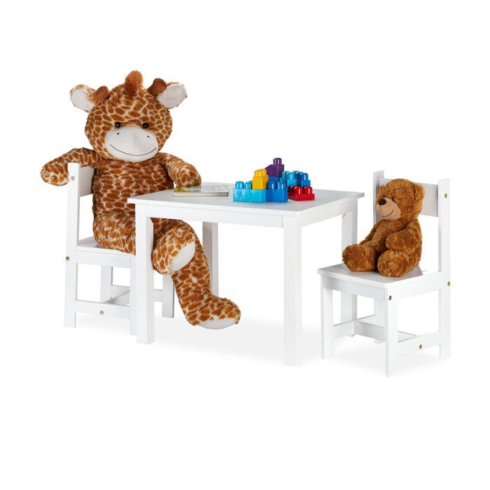 Relaxdays Chaise table enfant pour dessiner avec 2 chaises. moderne Chambre denfants intérieur Coin de la chambre