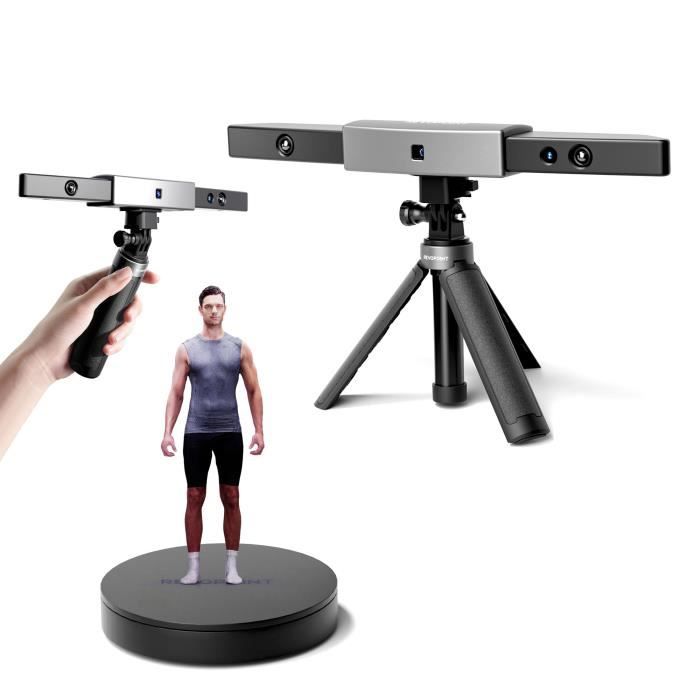 Revopoint Range Premium Scanner 3D portatif Précision de 01mm Vitesse de numérisation 18 ips avec Grand plateau tournant électrique