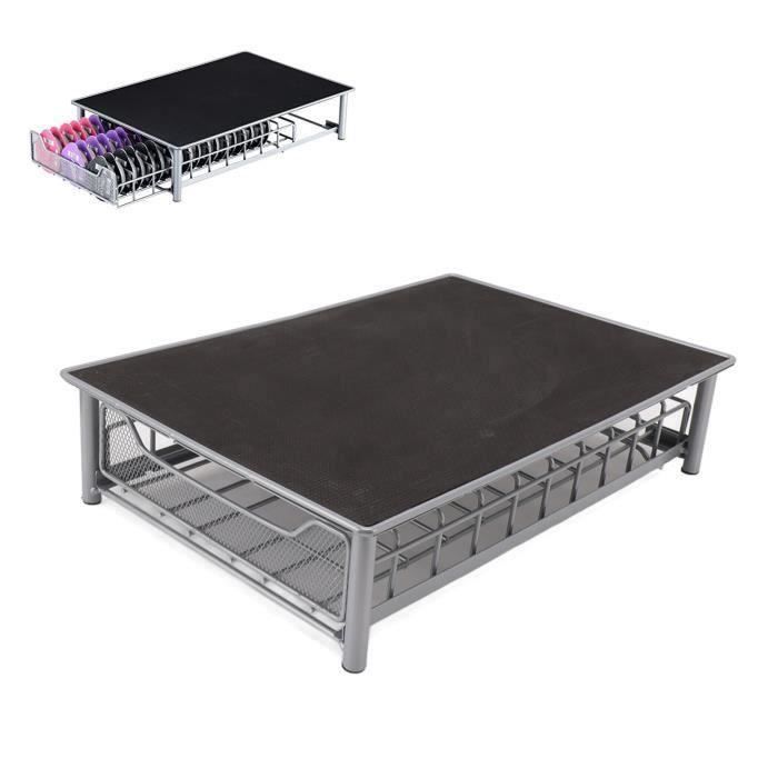 Tiroir De Rangement Compact Dosettes Café - Organisateur Capsules En Fer Noir Gain De Place