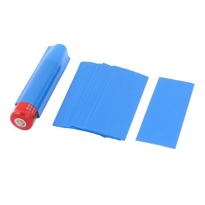 Gaine Thermorétractable PVC 29.5mm - Lot 30 Pièces Pour Batteries 18650 - Bleu