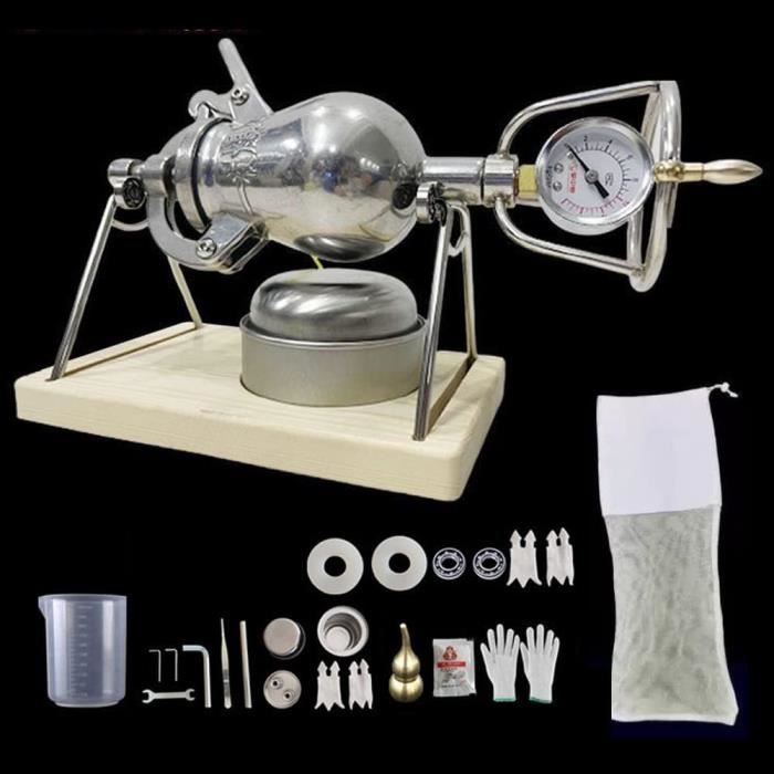 Machine à Popcorn Manuelle Traditionnelle En Acier Inoxydable - 328 Ml - Pour Famille, Fêtes - Fonctionne à Haute Pression Avec Manomètre