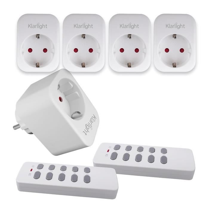TESSAN Prise Télécommandée Sans Fil Lot De 3 - Portée 30,5m, 3600W, Commande à Distance Pour Lumière Et Appareils