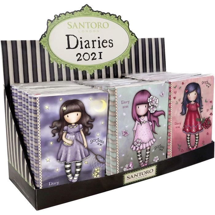 SANTORO Gorjuss Sparkle & Bloom Presentoir Agendas de poche DIA147