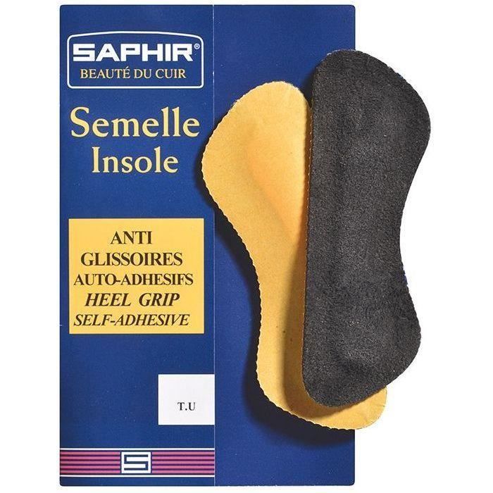 Anti glissoir moyen cuir noir 1 paire