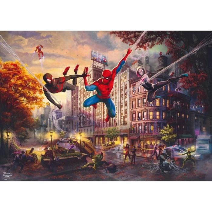 Puzzle - SCHMIDT - Spider-Man & Friends: The Ultimate Alliance - Thomas Kinkade - 1000 pièces - 69 3x49 3 cm - Dessins animés Puzzle - SCHMIDT - Spider-Man & Friends: The Ultimate Alliance - Thomas Kinkade - 1000 pièces - 69 3x49 3 cm - Dessins animés