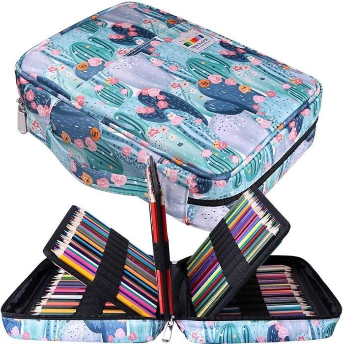 Trousse Scolaire Grande Capacité 4 Compartiments - 21x11,5x6 Cm, Toile Résistante, Idéale Pour écoliers Et étudiants