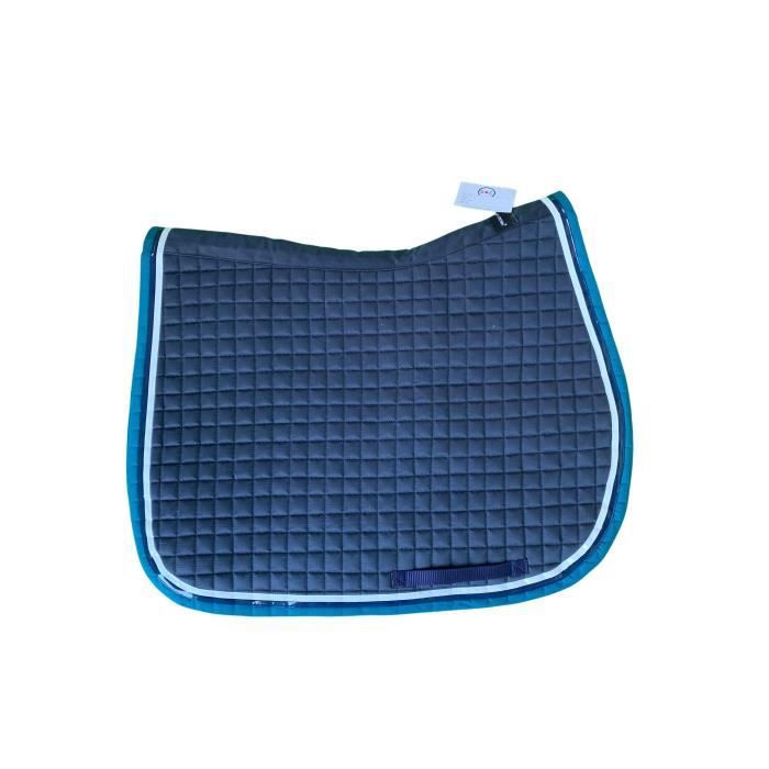 Tapis de selle pour cheval Silver Crown Slim US - marine/blanc/marine ...