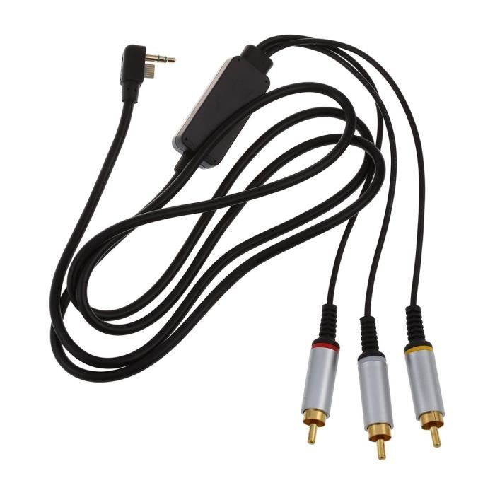 Cable AV TV video audio RCA pour Sony PSP Slim 2000 3000 Moniteur de