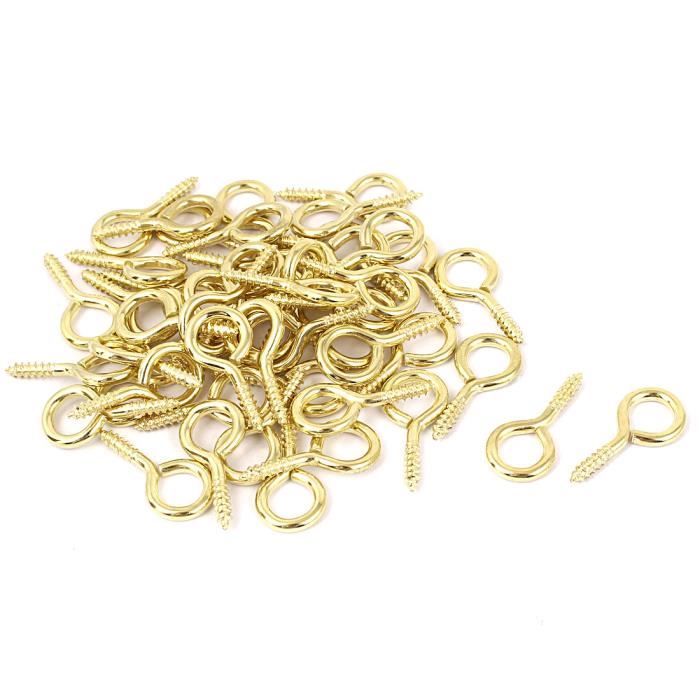 Lot De 100 Vis à œil Zinguées – 3,5 Mm, Bleues, Uxcell, Pour Accrochage