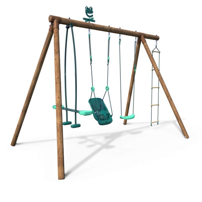 Soulet Portique En Bois Pour Enfant Suzon Balancoire Vis A Vis Siege Bebe Echelle De Corde Jusqu A 5 Enfants L 3 18 Cdiscount Jeux Jouets