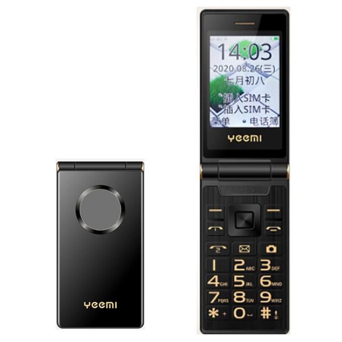 Téléphone portable SOYES M3+ 4G à clapet - Affichage 2,8 pouces - Appareil photo 8MP - Batterie 1800mAh - Gris