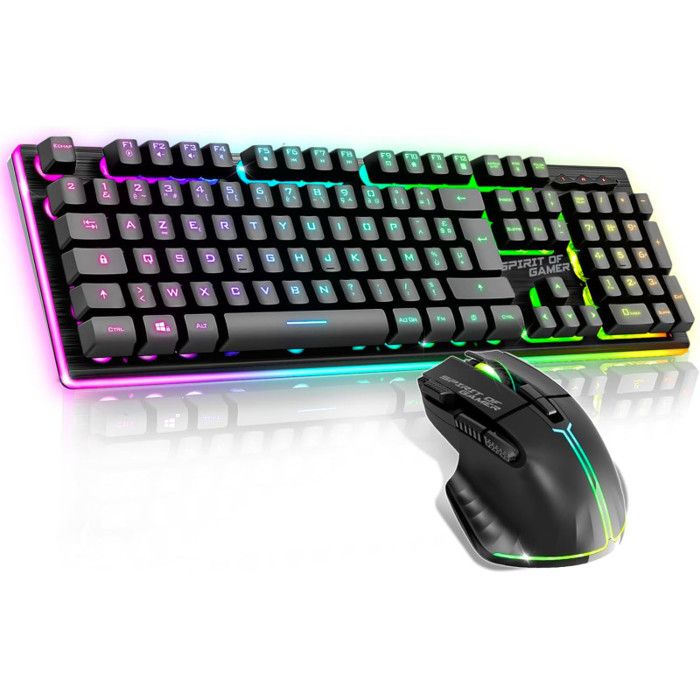 Pack Clavier Souris Spirit of Gamer Ultimate 600 Wireless – Rétroéclairage RGB - vue 6