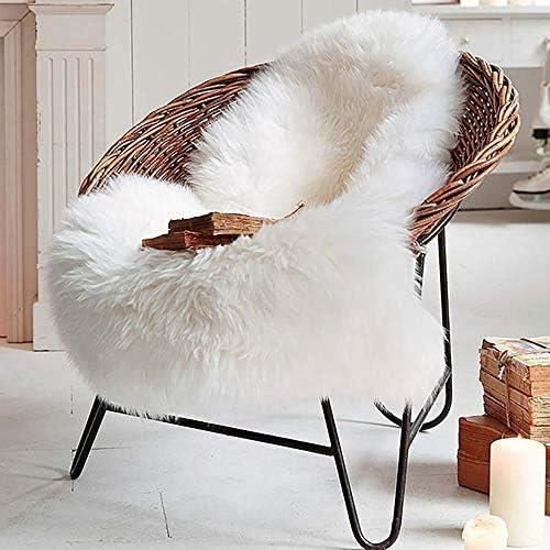 Tapis En Peau De Mouton Véritable Cuddly Dreams, 110x70cm, Gris Brun, Neuf
