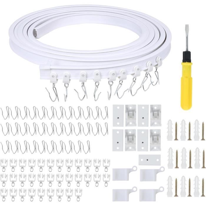 Rail Rideau Flexible PVC 5 M – Pliable Et Coulissant Pour Séparateur De Pièces – Neuf