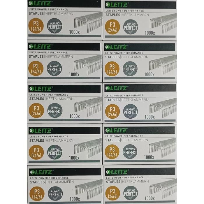 LEITZ 1000 Agrafes (24-6 Mm) Lot De 5 [400