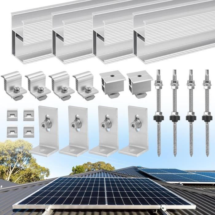 Support de panneau solaire, 2 pièces de support pour panneau solaire Support de panneau solaire, 2 pièces de support pour panneau solaire