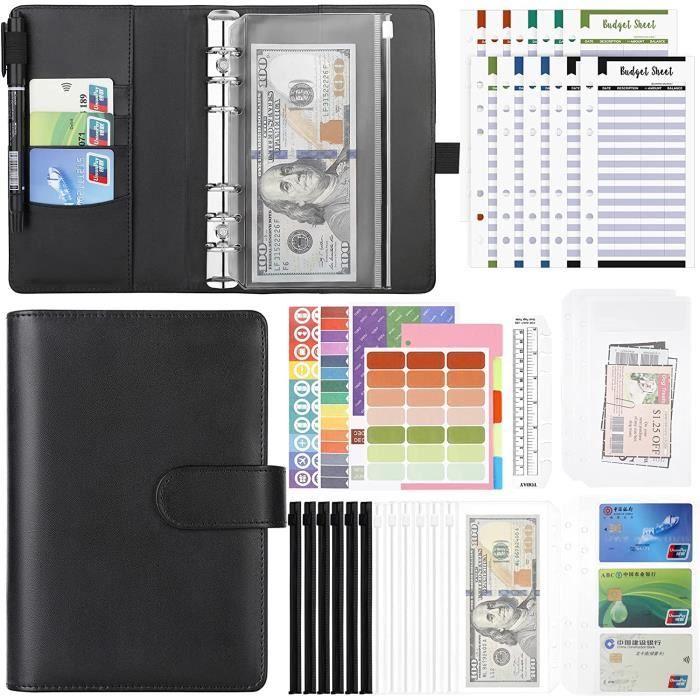 Grand Classeur En Cuir Véritable Fait Main – 3 Anneaux – Couverture Rigide Pour Grimoire, Bureau Ou école