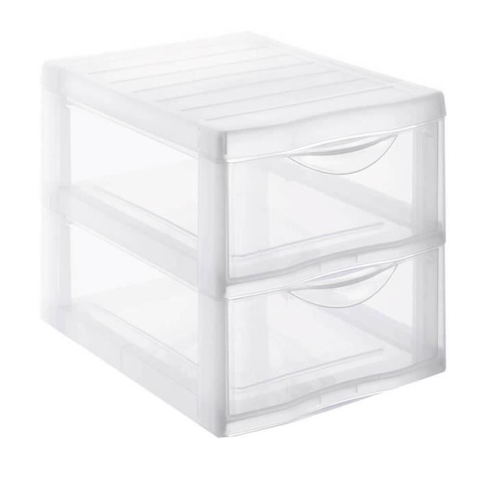 Organisation Papeterie Couleur Boîtes Rangement Transparentes - Lot 4 Couleurs - 22x10x4cm - Fournitures Bureau école Bac Rangement