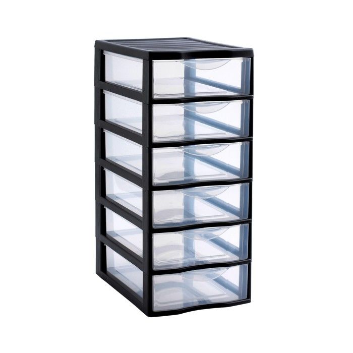 Sundis Tour De Rangement Orgamix Avec 6 Tiroirs Format A4 Noir