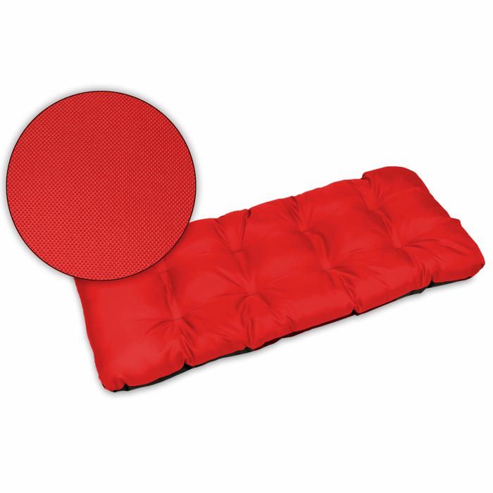Coussin pour Banc de Jardin - SuperKissen24. - Intérieur/Extérieur - Imperméable - 100x50 cm - Rouge