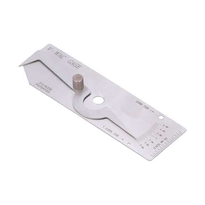 Agatige Jauge De Soudage V-WAC Métrique En Acier Inoxydable - Outil De Mesure Précis Pour Inspection Soudure