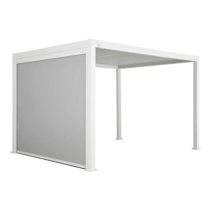 SWEEEK Pergola bioclimatique aluminium 4x3m, store 3m blanc