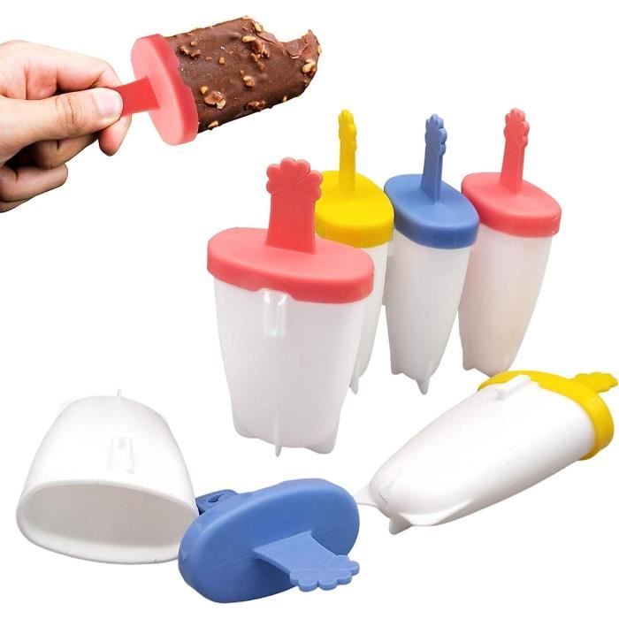 Valink Moule à Glaces 8 Empreintes - Fabricant De Sucettes Glacées En Plastique Réutilisable, Bleu, Parfait Pour Enfants Et Été