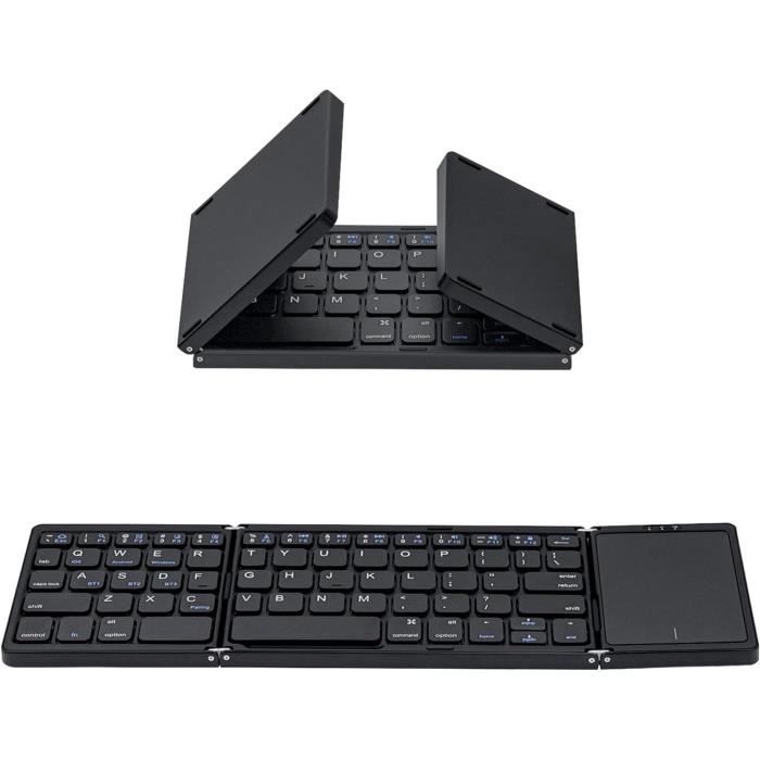 booxi Geyes Mini Clavier Bluetooth Pliable sans Fil Rechargeable USB