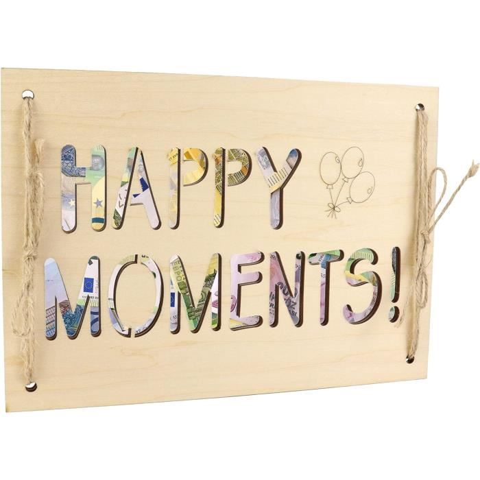 Carte Anniversaire En Bois 'Premier Million' - Cadeau Argent Original Et Créatif Pour Femme Et Homme