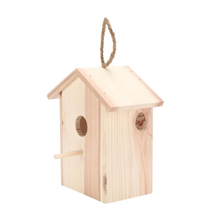 Nichoir Bois Pin Naturel Nichoir à Hiboux En Bois 36x23x19cm - Abri Naturel Pour Oiseaux De Jardin | Facile à Installer Maison Oiseaux Extérieur