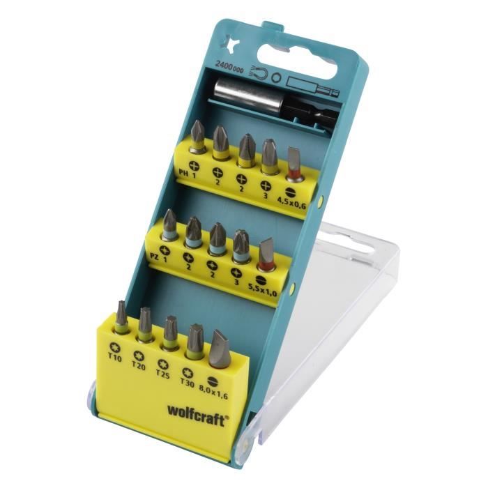 Wolfcraft Porte-Embouts Magnétique Avec Butée - 6,3 Mm (1/4") - Pour Visseuses Et Perceuses