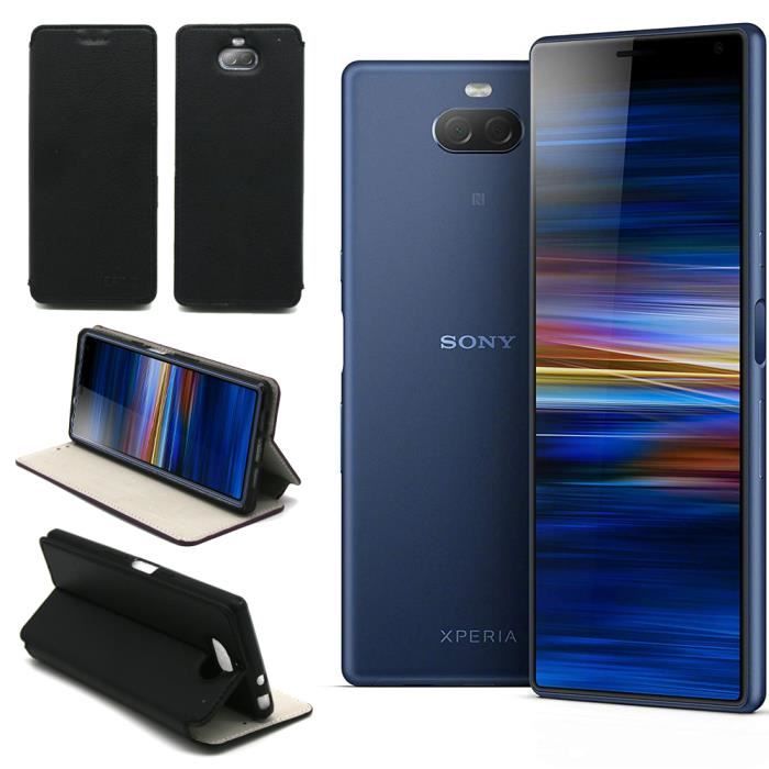 Sony Xperia 10 Etui coque noir pochette Slim
