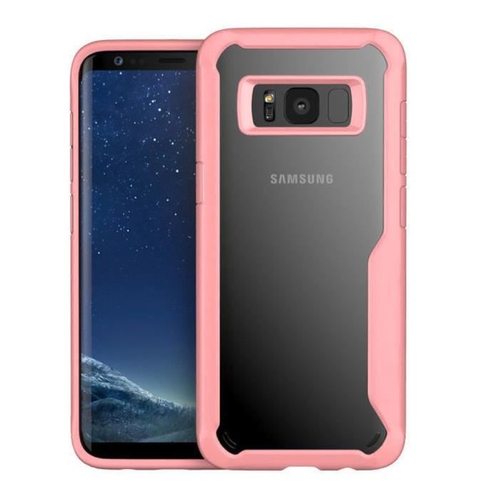 Coque Pour Samsung Galaxy S8 Plus Bumper Hybride Rigide Antichoc Rose